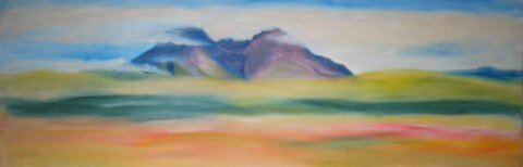 Oil painting of Þríhyrningur