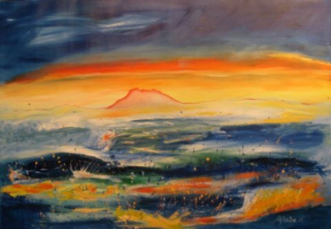 Fairy tail painting of Þríhyrningur