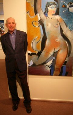 Kjartan Gu�j�nsson at the opening of his latest exhibition